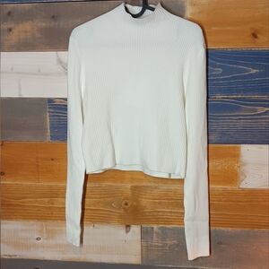 Seraphine NWT Sweater Cropped Mock Neck Cream S